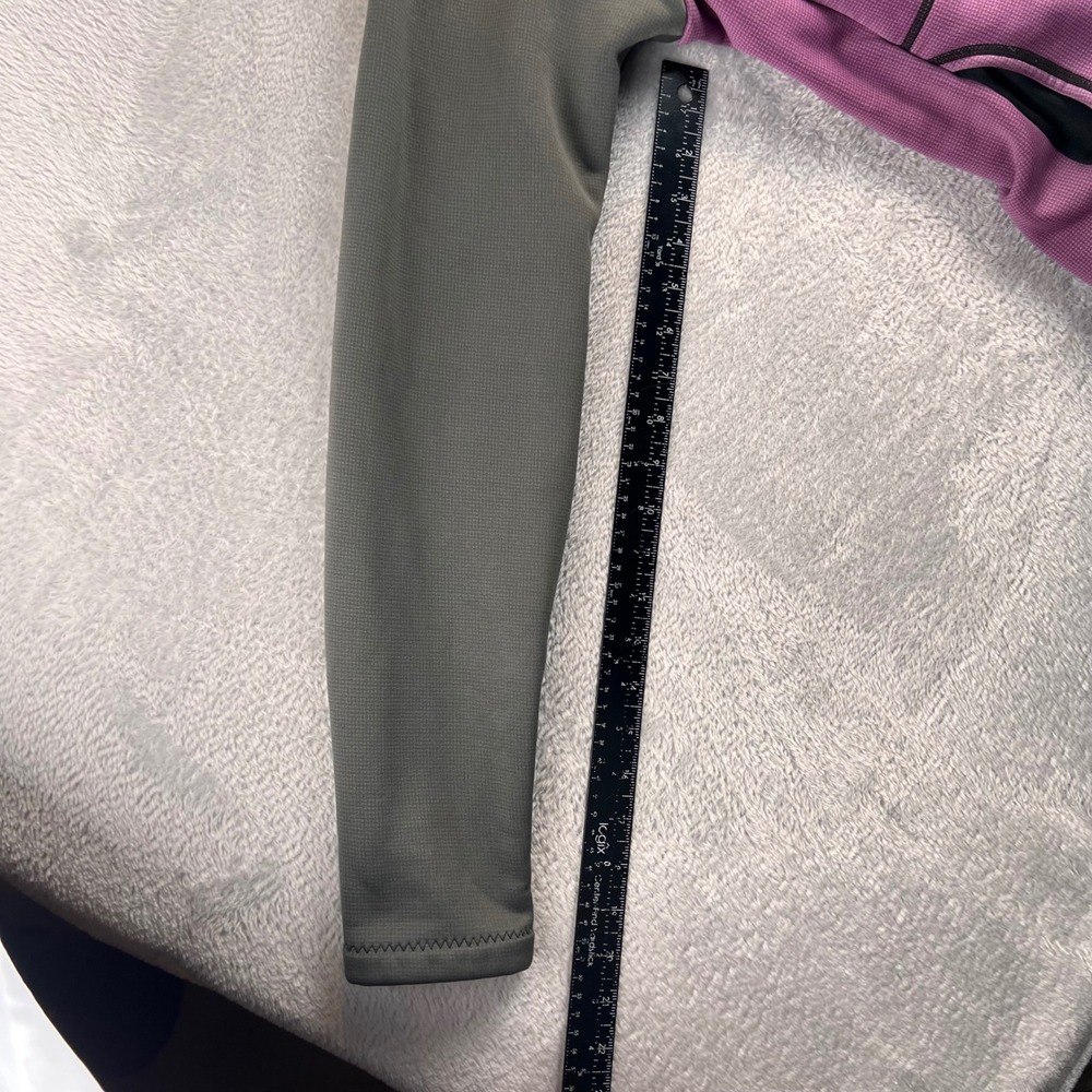 Melanzana Full Zip Grid Fleece Hoodie Purple Olive Womens S READ - Picture 11 of 12